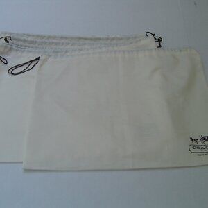 LOT OF 7 COACH IVORY 14"19" DUST BAGS   VGC